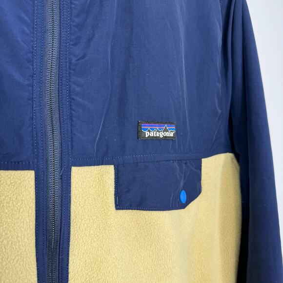 Patagonia Synchilla Snap T Full Zip Hoody Fleece Jacket Blue Cream Men XL - Picture 3 of 13